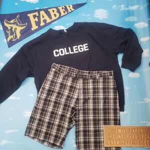 Animal House Bluto College Sweatshirt Shorts 40 Men's Costume XXL 2XL Halloween